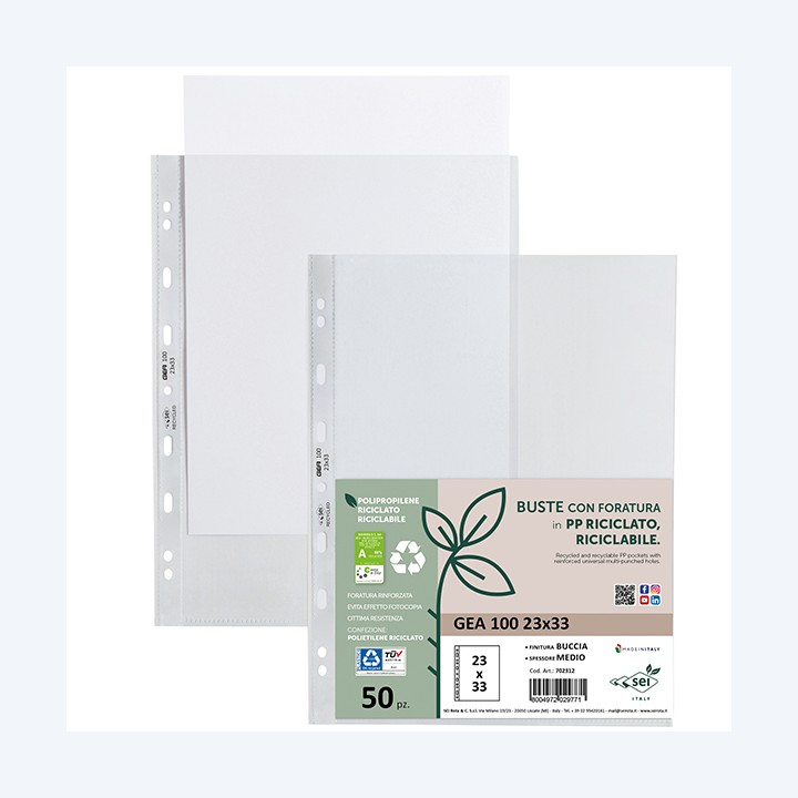 Buste forate Gea 100 PP riciclato — 94533 | Ecotempo