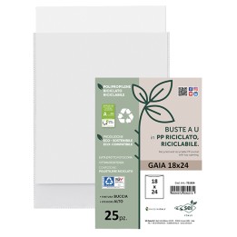 Buste a sacco Gaia PP riciclato 18 x 24 — 94535 | Ecotempo
