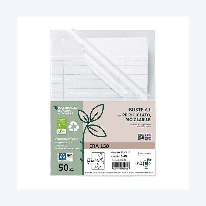 Cartellina a L Era 150 A4 PP riciclato — 94541 | Ecotempo