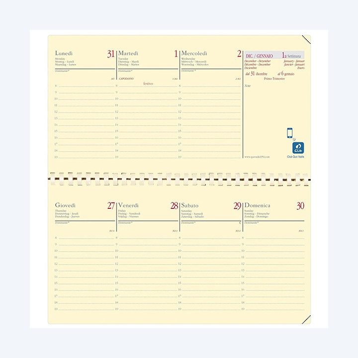 QUOVADIS Agenda settimanale Planital — 94613 | Ecotempo
