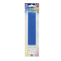 Candeline matite 15 cm celeste Big Party conf.12 pezzi | Ecotempo