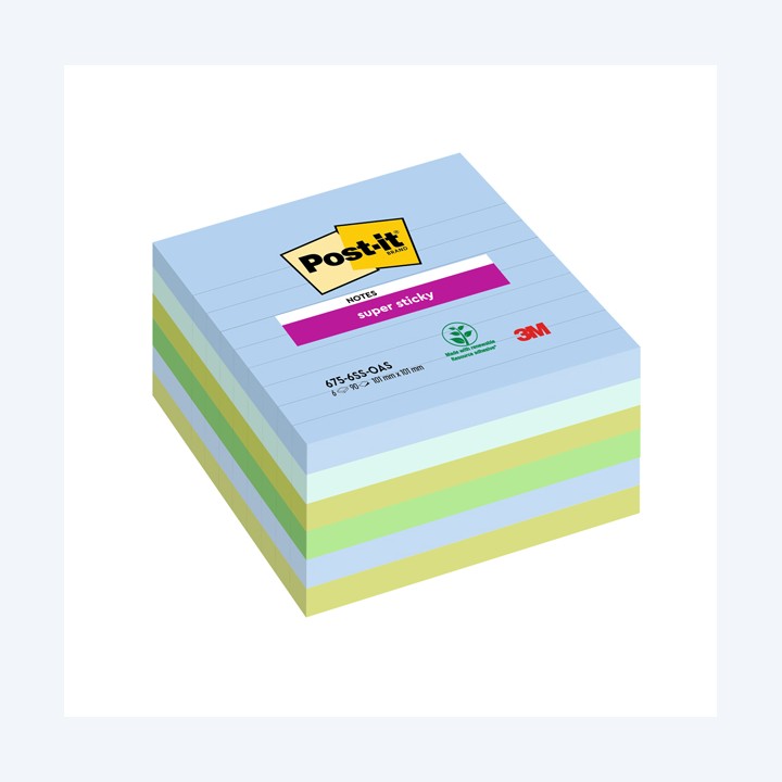 Blocco Post-it Super Sticky 675-6SS-OAS — 94691 | Ecotempo