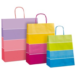 Shopper bicolor con manici carta — 94707 | Ecotempo