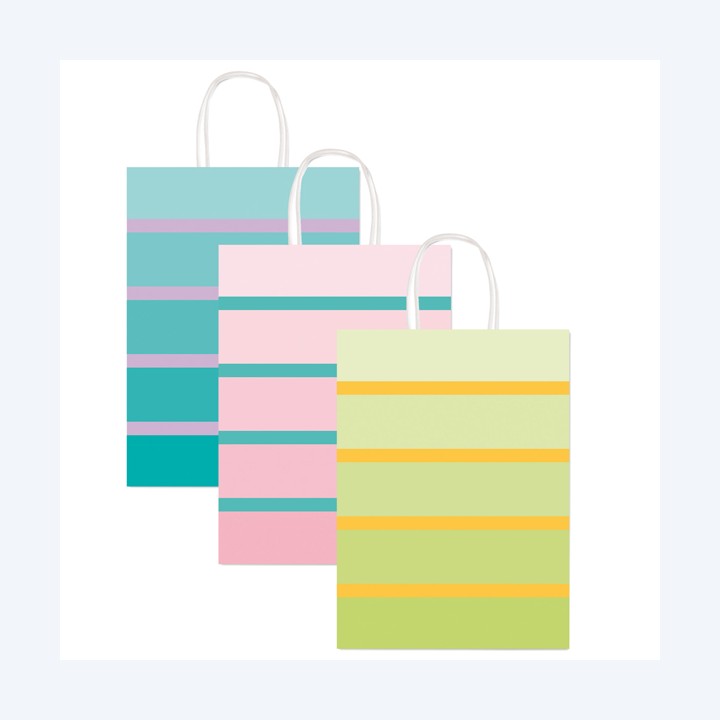 Shopper bicolor con manici carta — 94709 | Ecotempo