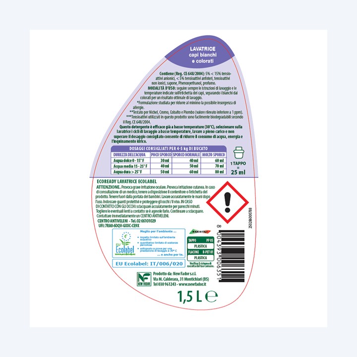 Detersivo lavatrice ipoallergenico — 94903 | Ecotempo