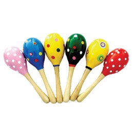 Coppia di maracas in legno 20 x 5,5 cm — 94955 | Ecotempo