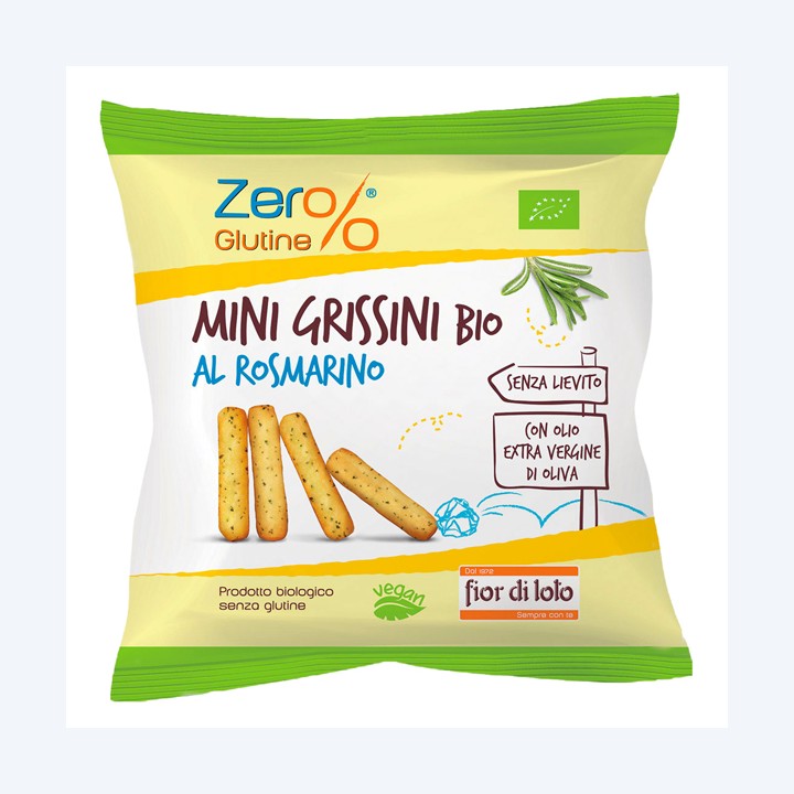 Mini grissini rosmarino monodose da 30 gr Zer%glutine | Ecotempo