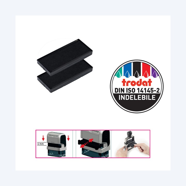 Tampone 6/4931 nero Trodat blister 2 pezzi | Ecotempo