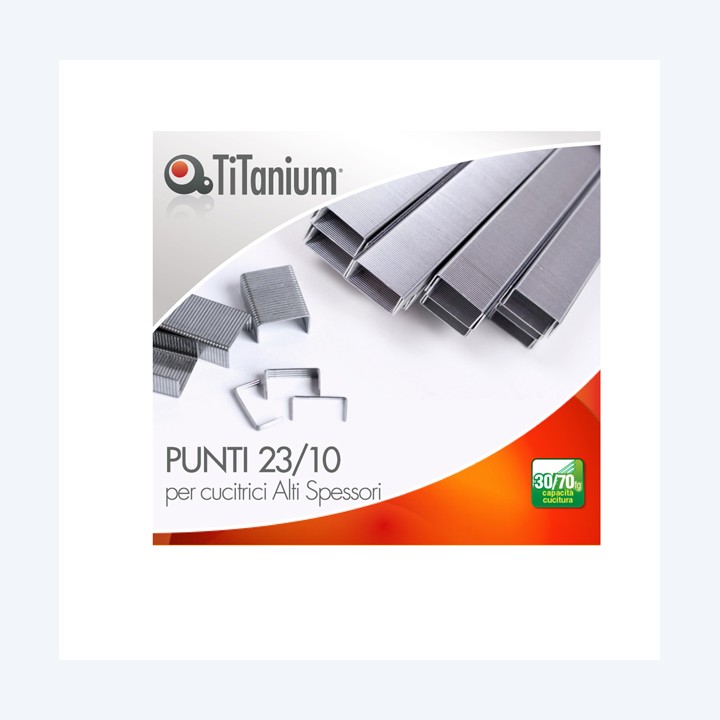 Punti metallici 23/10 TiTanium conf. 1000 pezzi | Ecotempo