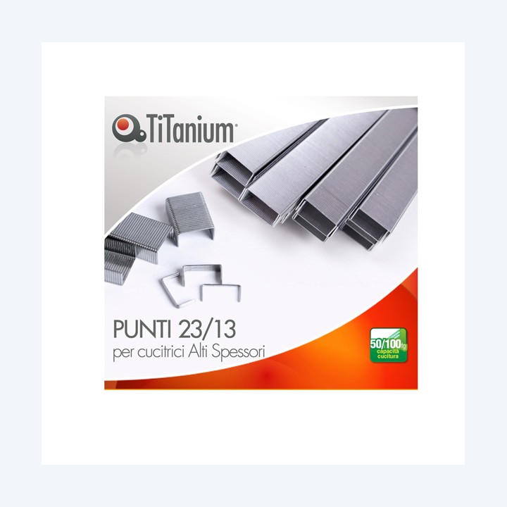 Punti metallici 23/13 TiTanium conf. 1000 pezzi | Ecotempo