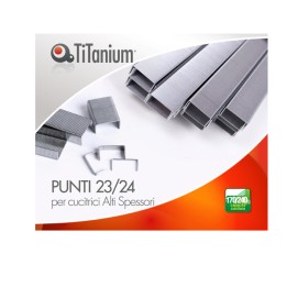 Punti metallici 23/24 TiTanium conf. 1000 pezzi | Ecotempo