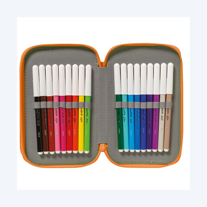 Astuccio 3 zip 13 x 20 x 7,5 cm colori — 95271 | Ecotempo