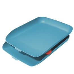 Kit doppia vaschetta portacorrispondenza Cosy blu Leitz | Ecotempo