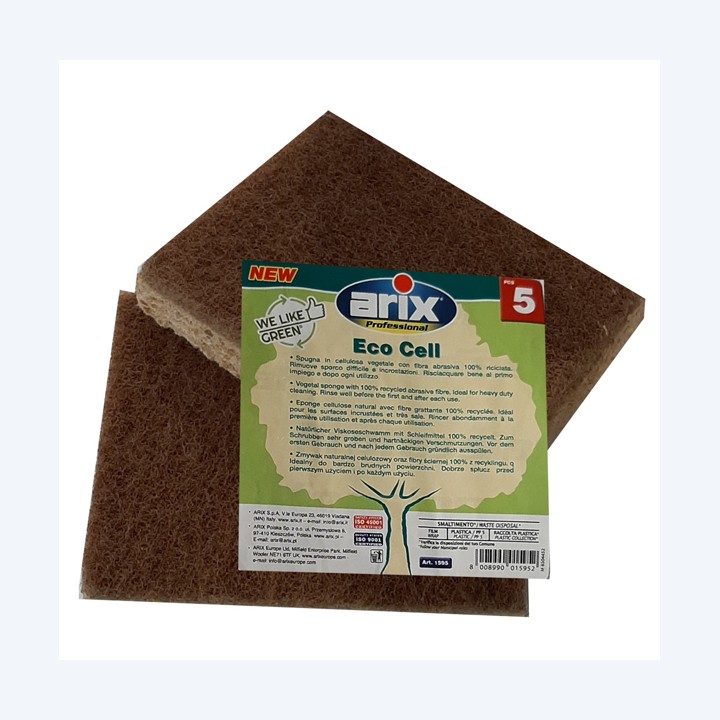 Spugna Eco Cell abrasiva Arix conf. 5 pezzi | Ecotempo