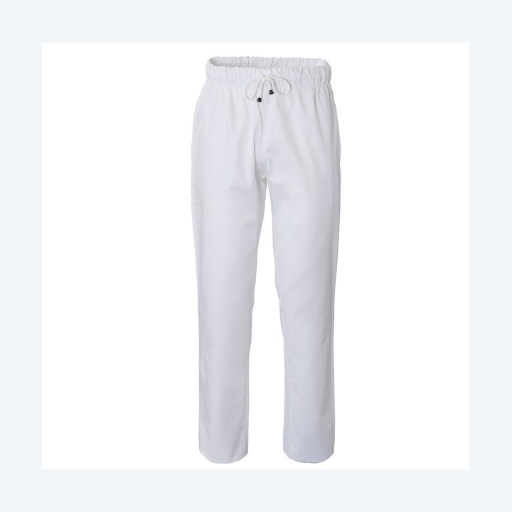 Pantalone cuoco Plutone unisex taglia L bianco Giblor's | Ecotempo