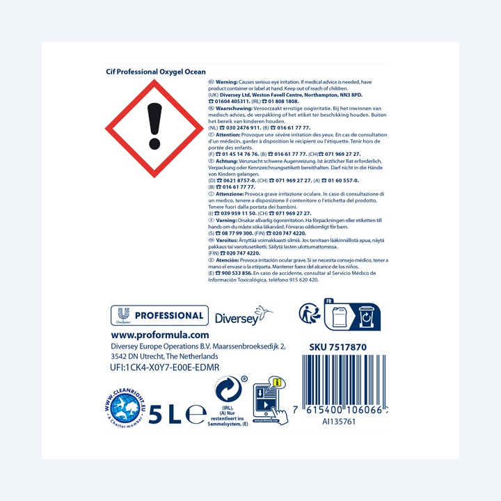 Gel Oxy per pavimenti 5 lt Cif | Ecotempo