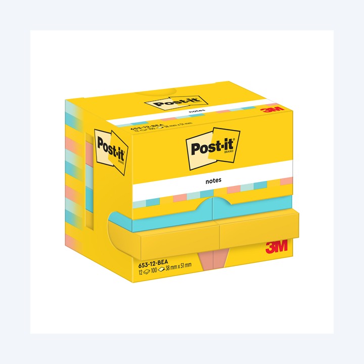 Blocco Post-it 653-BEA 38 x 51 mm 100 — 95657 | Ecotempo
