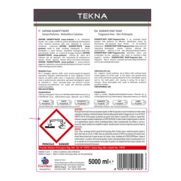 Sapone disinfettante senza profumo 5 lt Tekna | Ecotempo