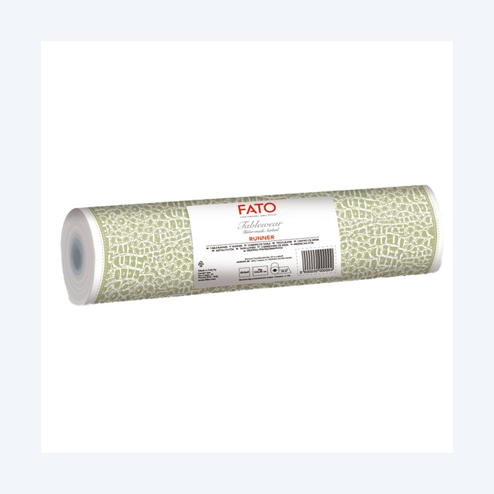 Runner linea AirLaid 0,40 x 24 mt Croc Skin salvia Fato | Ecotempo