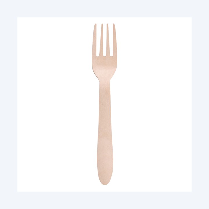 Forchetta monouso in legno 16,5 cm — 96692 | Ecotempo