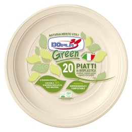 Piatto frutta monouso- rotondo diametro — 96696 | Ecotempo
