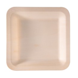 Piatto piano monouso quadrato 21,5 x — 96709 | Ecotempo