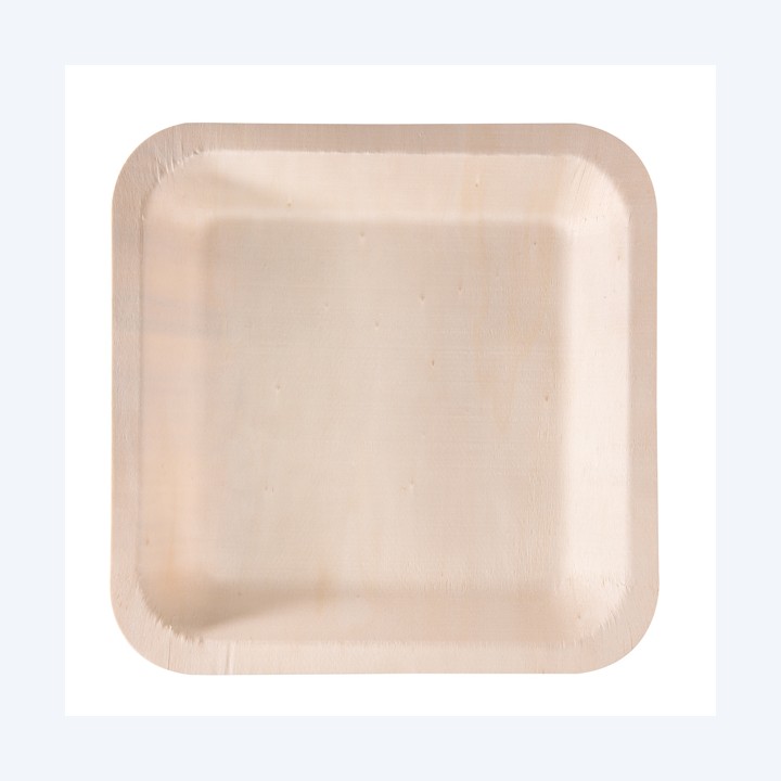 Piatto piano monouso quadrato 25 x 25 — 96710 | Ecotempo