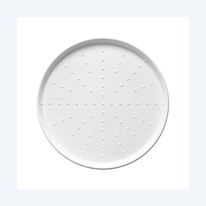 Piatto piano monouso per pizza rotondo — 96716 | Ecotempo