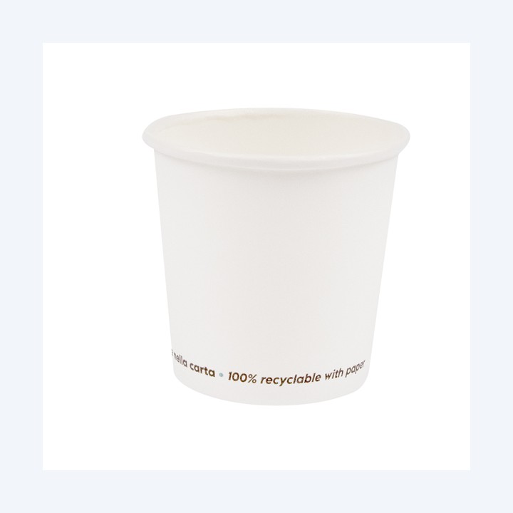 Bicchiere caffè carta 100 ml bianco — 96728 | Ecotempo