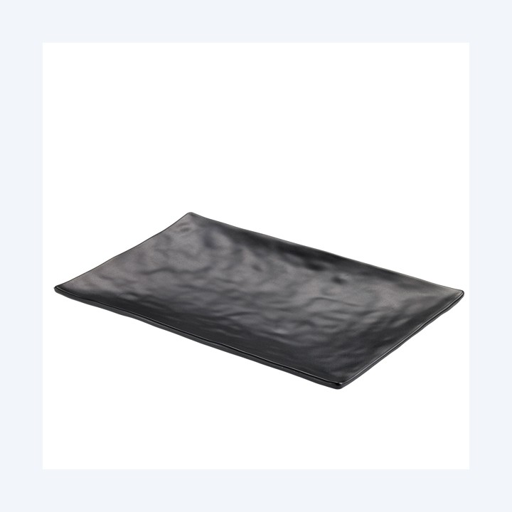 Vassoio rettangolare 30 x 21 x 3 cm melamina nero Leone | Ecotempo