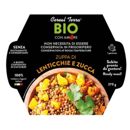 Zuppa lenticchie e zucca 300 gr Cereal Terra | Ecotempo