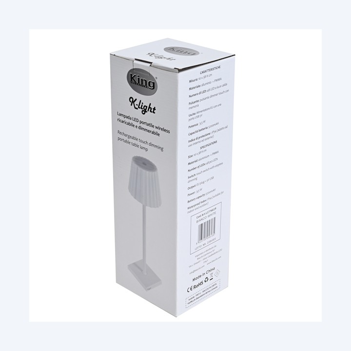 Lampada da tavolo a led 10 x 10 x 38 cm — 96869 | Ecotempo