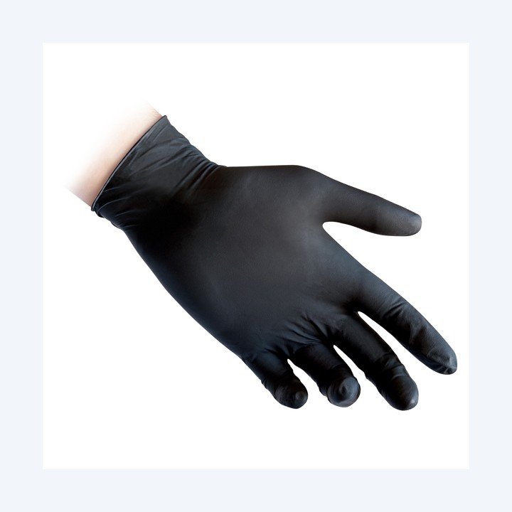 Guanti in nitrile N81 tg L nero Reflexx conf. 100 pezzi | Ecotempo