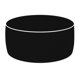 Pouf Ottoman 23 x 53 cm nero King Collection | Ecotempo