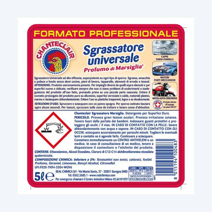 Sgrassatore universale 5 L marsiglia Chanteclair | Ecotempo