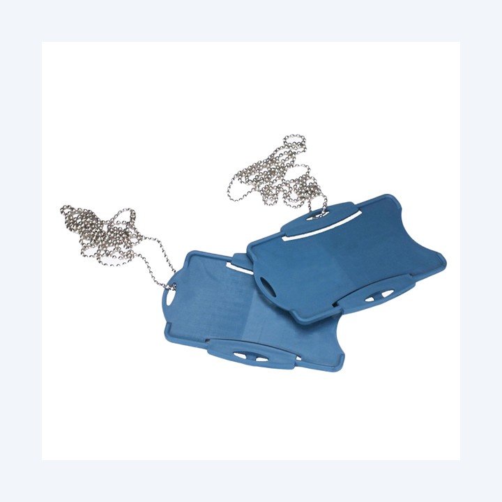 No Brand Portabadge detectabile con catenella blu | Ecotempo
