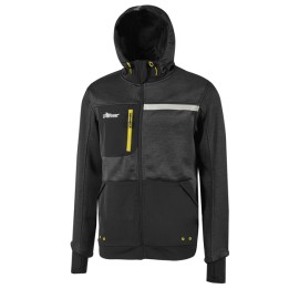 Felpa Galaxy taglia XL nero/giallo U-Power | Ecotempo