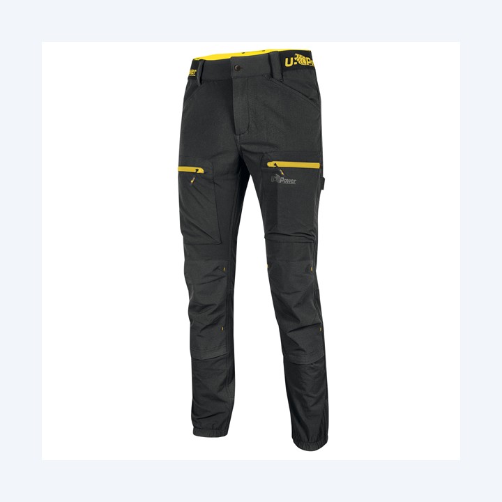 Pantalone Horizon taglia L nero/giallo U-Power | Ecotempo