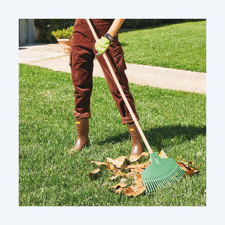 Scopa 25 denti per erba e foglie con — 98112 | Ecotempo