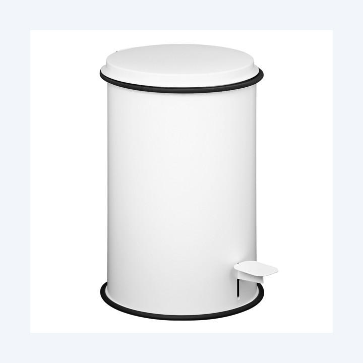 Pattumiera 5 L acciaio inox bianco Laminart | Ecotempo