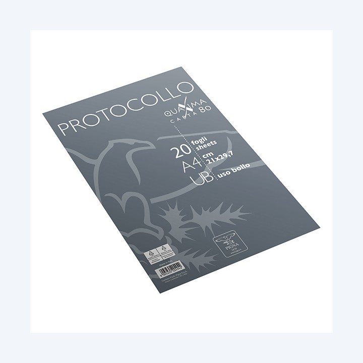 Fogli protocollo Quaxima A4 uso bollo — 98515 | Ecotempo