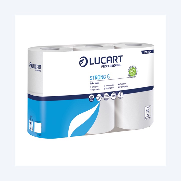 Carta igienica Strong 6 2 veli 300 — 98555 | Ecotempo
