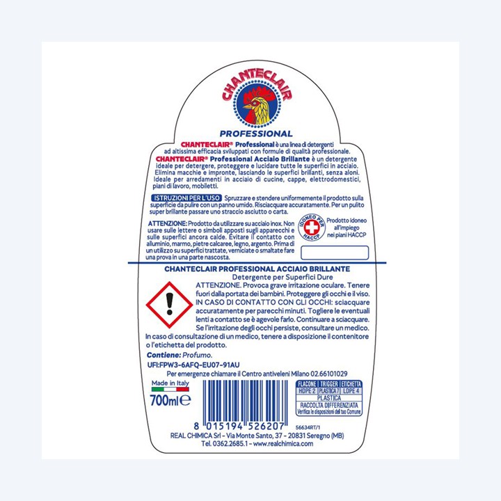 Detergente Professional acciaio — 98684 | Ecotempo