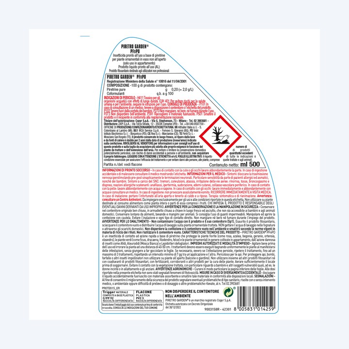 Insetticida/aficida spray multinsetto — 98753 | Ecotempo