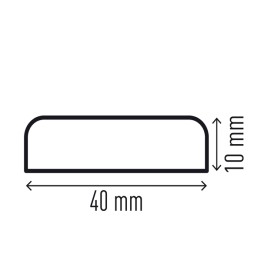 Profilo paracolpi S10 per superfici giallo/nero Durable | Ecotempo