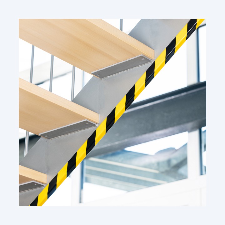 Profilo paracolpi E8 per spigoli giallo/nero Durable | Ecotempo