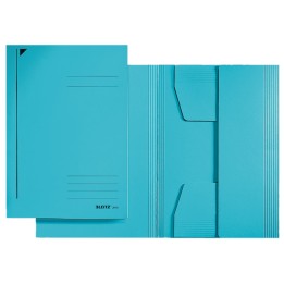 Cartellina 3 lembi 430 gr 24,3 x 34 cm azzurro Leitz | Ecotempo