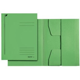 Cartellina 3 lembi 430 gr 24,3 x 34 cm verde Leitz | Ecotempo