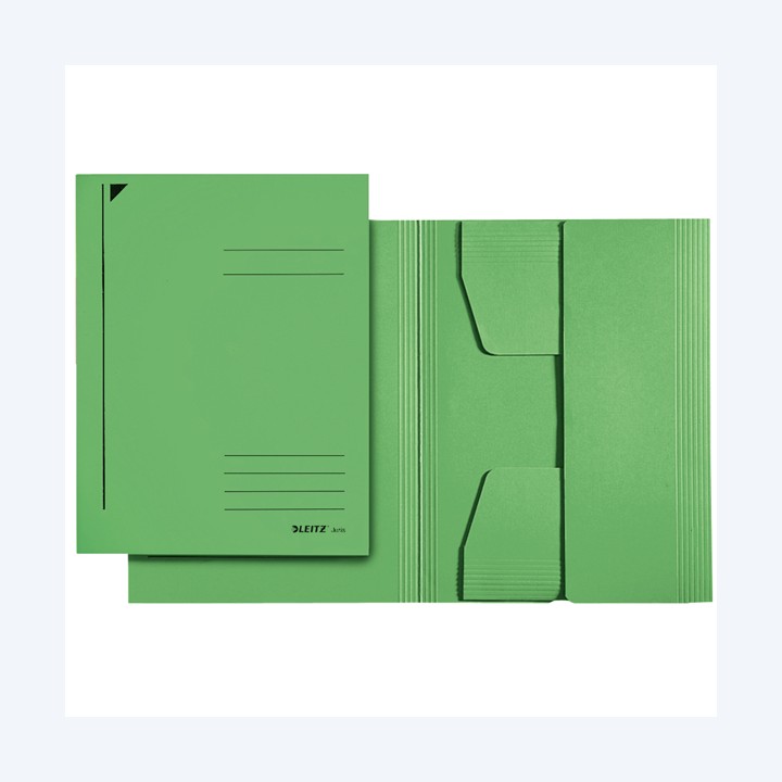 Cartellina 3 lembi 430 gr 24,3 x 34 cm verde Leitz | Ecotempo