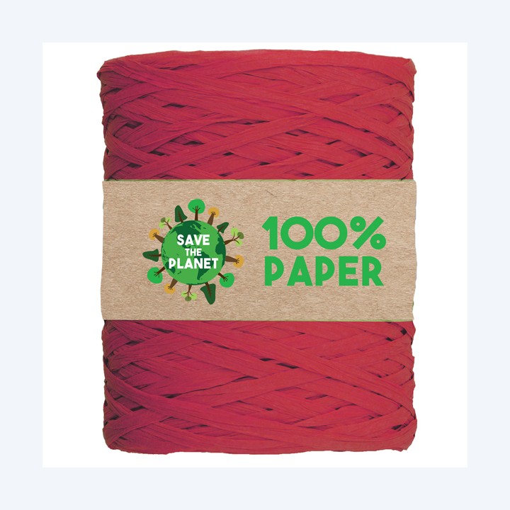 Nastro Rafia 100 m carta rosso 07 Brizzolari | Ecotempo